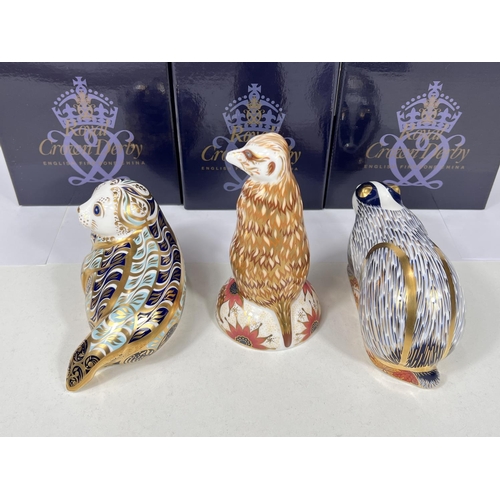 595 - Three Royal Crown Derby animals 