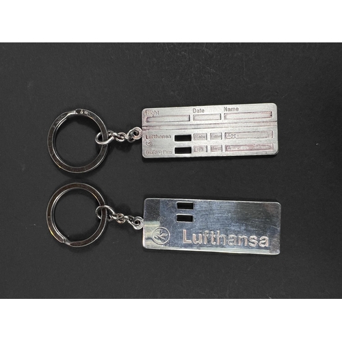 707 - LUFTHANSA silver key fobs (2), 925 standard 97gms