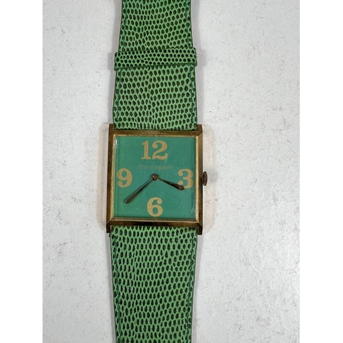 735 - A 1960's OLD ENGLAND POP watch, lizard skin effect strap