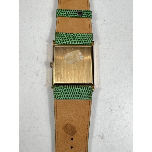 735 - A 1960's OLD ENGLAND POP watch, lizard skin effect strap