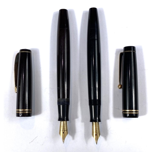 179 - Two Parker 'Victory' vintage pens with 14k gold nibs