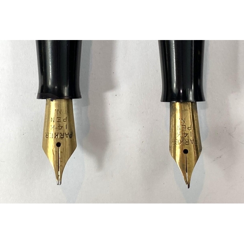 179 - Two Parker 'Victory' vintage pens with 14k gold nibs