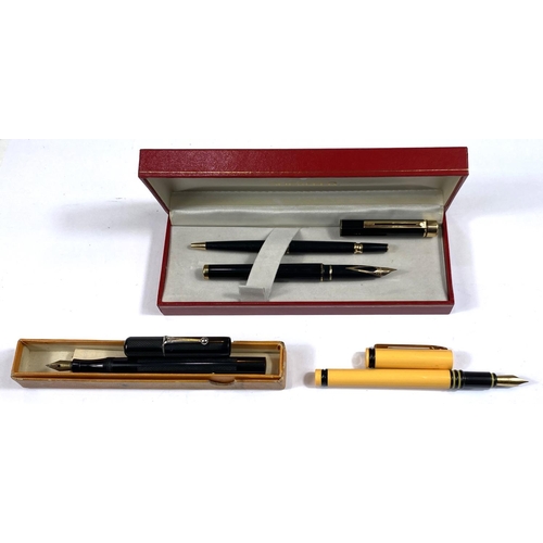 185A - A Modern boxed Sheaffer fountain pen, Watermans fountain pen etc