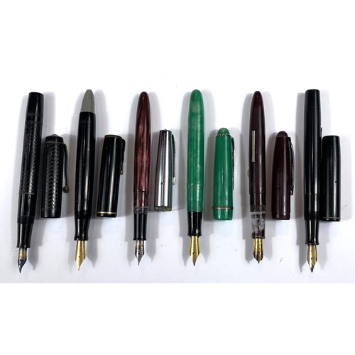 191 - A collection of 6 vintage fountain pens, various makes