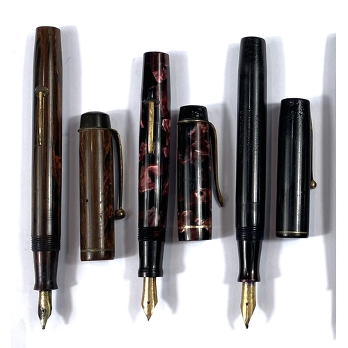 191B - A collection of six vintage fountain pens, various makes and models