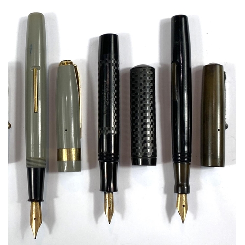 191B - A collection of six vintage fountain pens, various makes and models