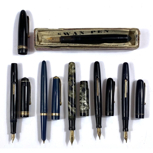 191D - A collection of six fountain pens, various makes and models