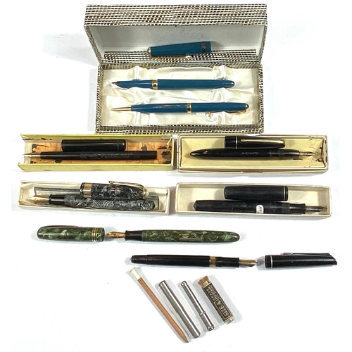 191G - A collection of cased fountain pens, and other pens