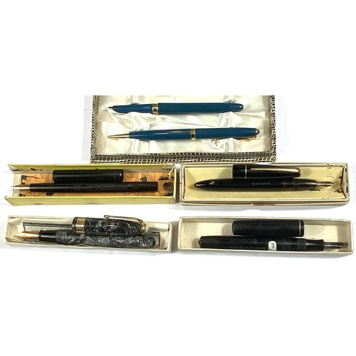 191G - A collection of cased fountain pens, and other pens