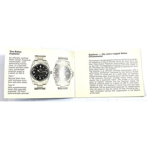 797A - A Rolex Explorer original 1970's booklet