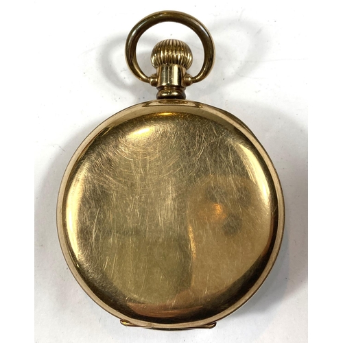 798A - An OMEGA gold plated open face pocket watch