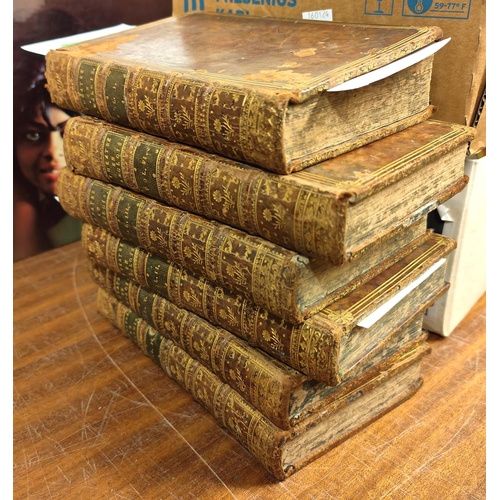 303 - A SELECT COLLECTION of ENGLISH PLAYS, in six volumes, full calf, worn, Edinburgh 1755