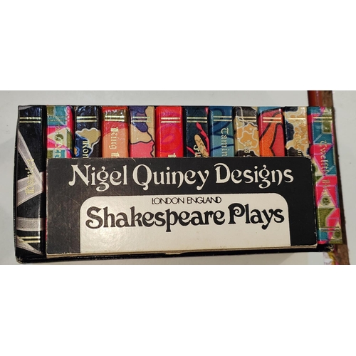 261 - NIGEL QUINEY (designer) - Shakespeare's Plays, a boxed set of 12 miniature books in 