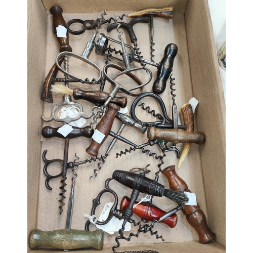 40 - A collection of late 19th/early 20th century corkscrews, 20 approx.