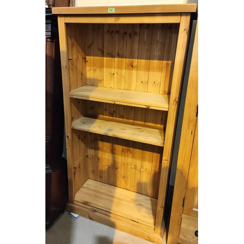 876 - A modern pine full height bookcase