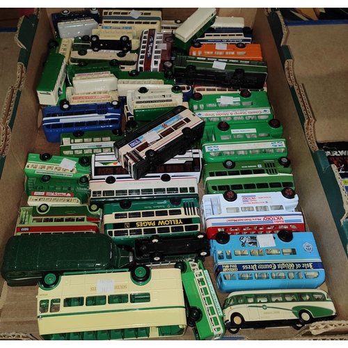 147 - Fifty approx. modern models of vintage buses and coaches by Lledo; Corgi; etc.; unboxed