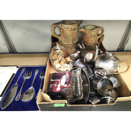 13A - A selection of silver plated metalware etc