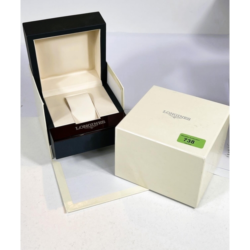 738 - A LONGINES gents wristwatch presentation box