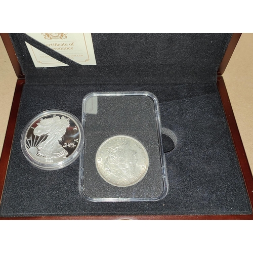 344 - UNITED STATES: a Morgan silver dollar, 1921, a fine silver dollar 2020