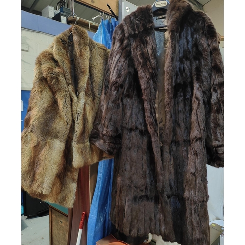49 - A selection of various fur coats and faux fur coats 