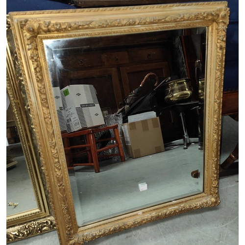 949 - Three bevelled edge wall mirrors in gilt frames