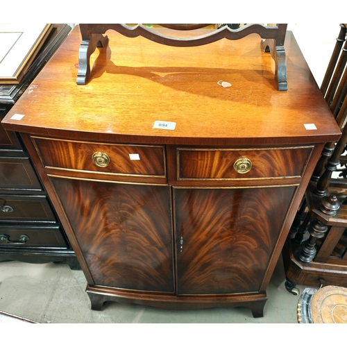 894 - A 'Reprodux' side cabinet with double doors and hinged top