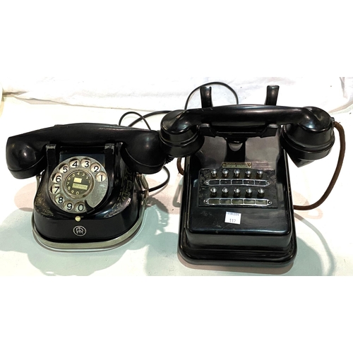 112 - A 1950's Bell telephone; a 1950's instore intercom/telephone