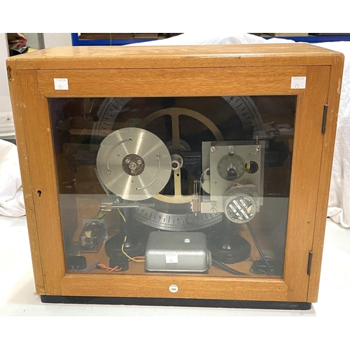 75 - A 1960's school bell timer in glass cabinet