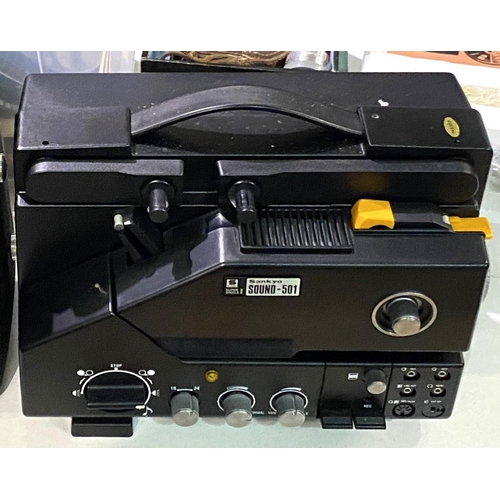 98 - A Bell & Howell Autoset 8mm film camera, boxed; a Bell & Howell boxed projector, two other c... 