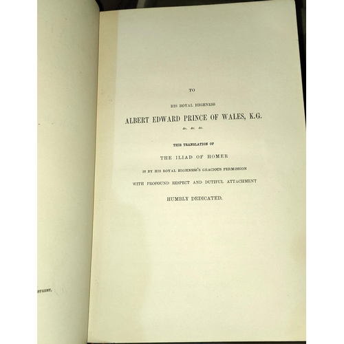 147 - Iliad of Homer: 1865 John Murray Publish two volume set leather bound by Edward Earl of Derby and ot... 