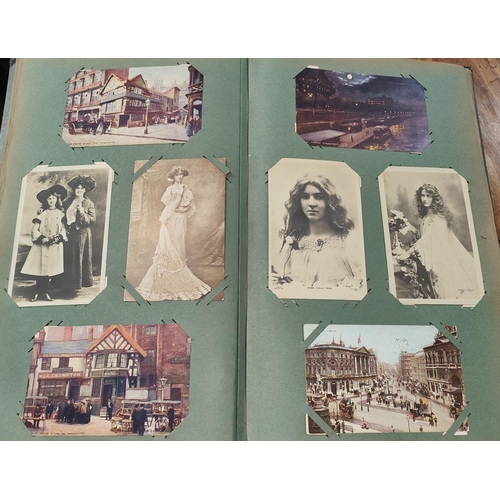 15A - An Art Nouveau album of post cards Edwardian and later