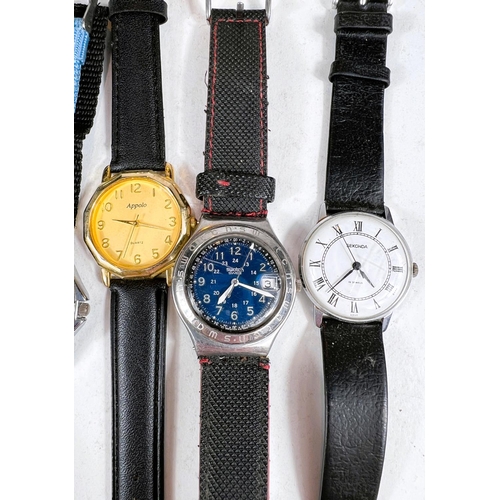 628 - A Seiko, Timex, Sekonda, Swatch and other various vintage and modern watches