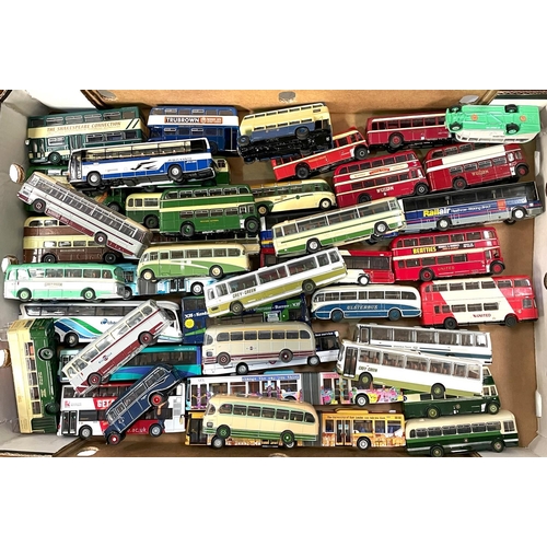 325 - A large collection of Diecast buses loose, various styles and makes, Oxford etc.