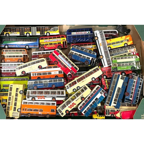 327 - A large collection of loose Diecast buses.