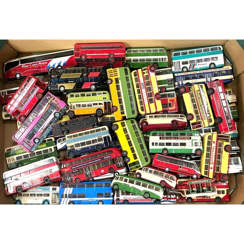 328 - A large collection of loose Diecast buses.