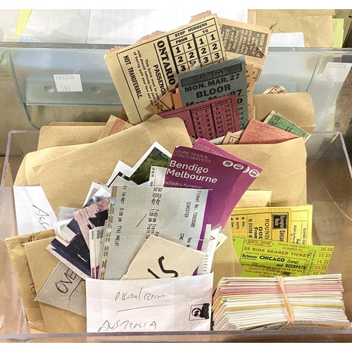 186 - A collection of largely unsorted GB and world bus tickets  (Some facsimiles included).