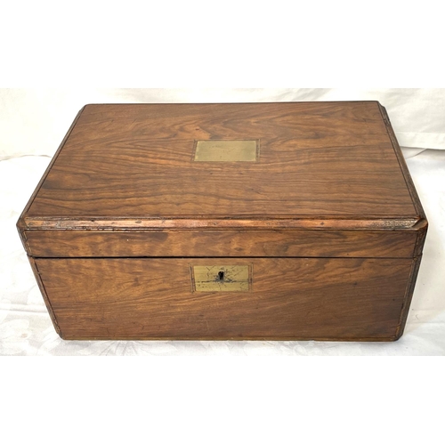 28 - A Victorian walnut writing box, fitted interior, 40cm