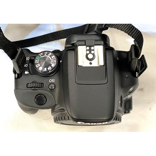 33 - A Cannon E05 100D Digital SLR Camera; a Cannon lense 200m 75-300 mm; 18-55m lense; tripod; Bushnell ... 