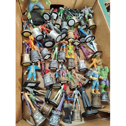 373 - A large collection of loose Marvel DC and Doctor Who cast metal and resin figures of various charact... 