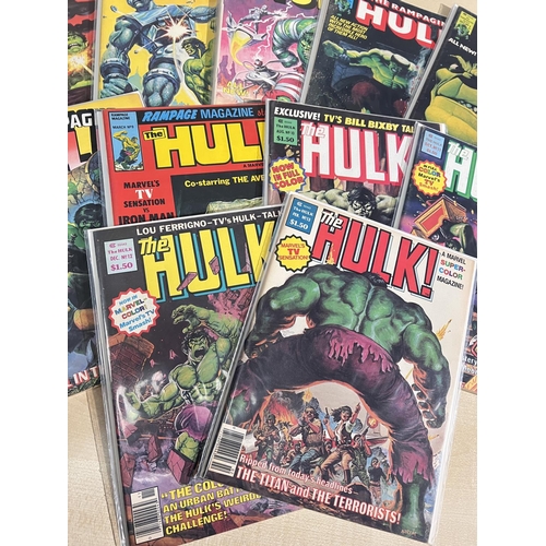 383A - Marvel Comics 'The Rampaging Hulk' No's 1-6, and 9-13 The Hulk Magazine