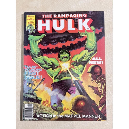 383A - Marvel Comics 'The Rampaging Hulk' No's 1-6, and 9-13 The Hulk Magazine