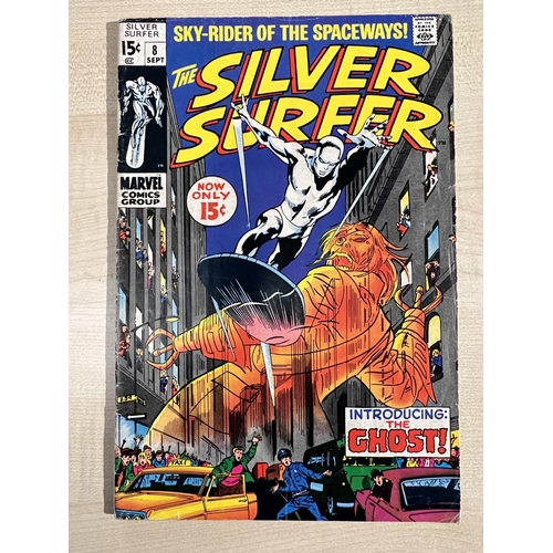 392 - Marvel Comics: late 1960's onwards, 'The Silver Surfer' 6, 8, 9, 10, 11, 12, 14, 17, 18 (9 in total)... 