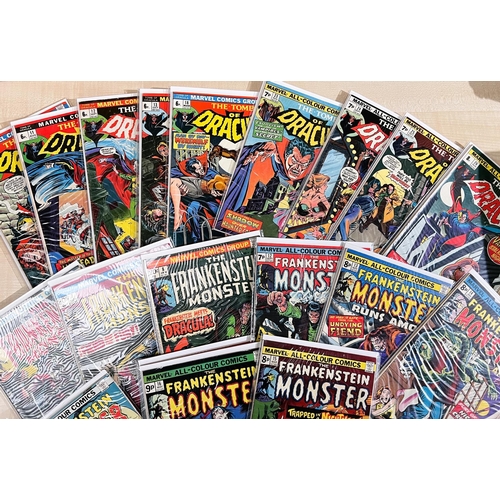 394A - Marvel Comics: Tomb of Dracula 1970's comics 9, 11, 12, 13, 17, 18, 23-26 and The Frankenstein Monst... 