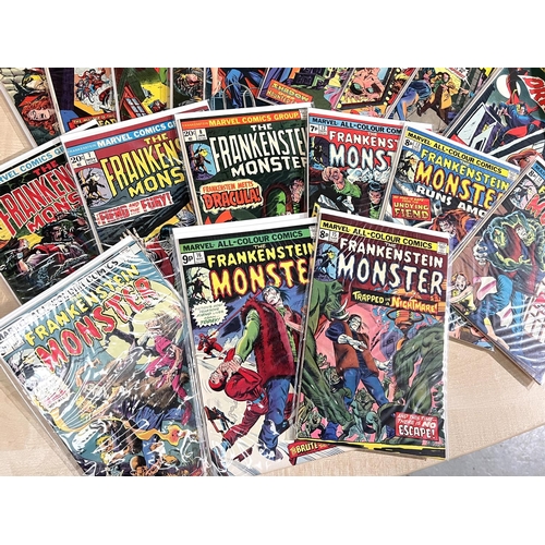 394A - Marvel Comics: Tomb of Dracula 1970's comics 9, 11, 12, 13, 17, 18, 23-26 and The Frankenstein Monst... 