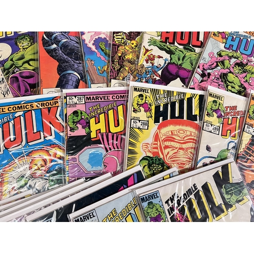 400 - Marvel Comics: 1980's onwards The Incredible Hulk 272-299, no 279,281,283,284,286