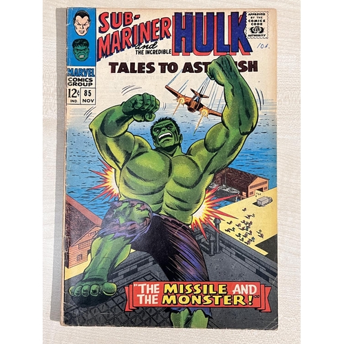 400C - Marvel Comics: 1960's onwards Tales to Astonish Sub-Mariner and The Incredible Hulk 78, 81, 83, 84, ... 