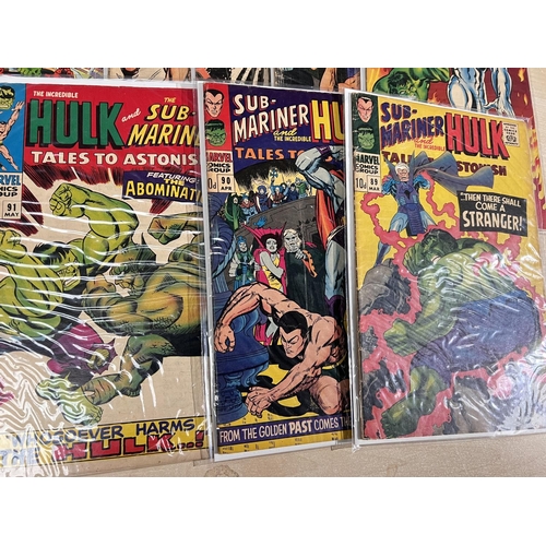 400D - Marvel Comics: 1960's onwards Tales to Astonish Sub-Mariner and The Incredible Hulk 89, 90, 91, 93 (... 