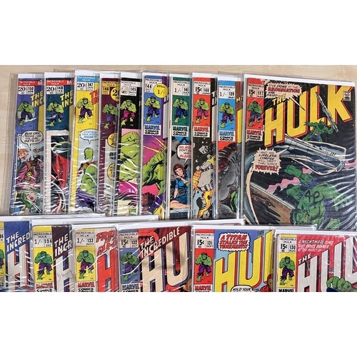 401B - Marvel Comics: 1970's onwards The Incredible Hulk 130-150 missing 135, 138, 139, 142, 143, 149 (UK a... 