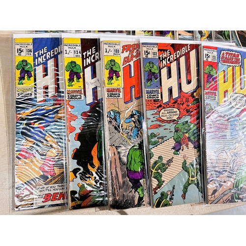 401B - Marvel Comics: 1970's onwards The Incredible Hulk 130-150 missing 135, 138, 139, 142, 143, 149 (UK a... 