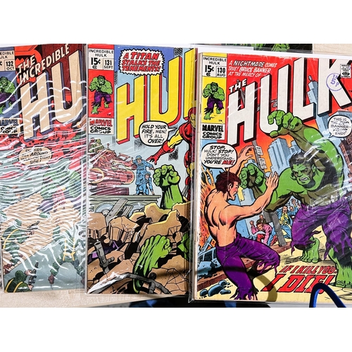 401B - Marvel Comics: 1970's onwards The Incredible Hulk 130-150 missing 135, 138, 139, 142, 143, 149 (UK a... 